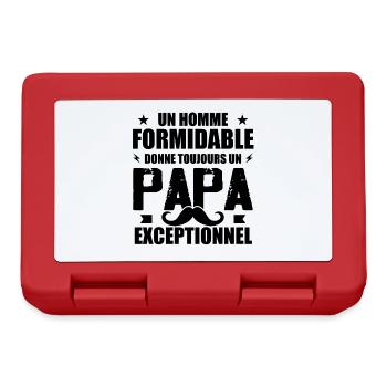 Un Papa Exceptionnel Humour Cadeau Fête Des Pères - Boîte à goûter - rouge - Devant