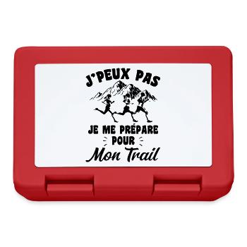 Je Peux Pas Je Me Prépare Pour Mon Trail - Boîte à goûter - rouge - Devant