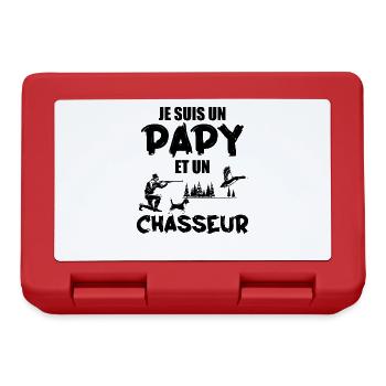 Je Suis Un Papa Et Un Chasseur - Cadeau Chasseur - Boîte à goûter - rouge - Devant