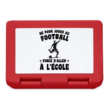Football Joueur Cadeau Enfant Homme Garçon - Boîte à goûter - rouge - Devant