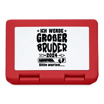 Ich werde Großer Bruder 2024 - Brotdose - Rot - Vorne