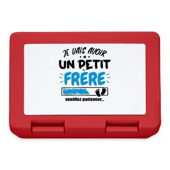Enfant Bientôt Je Vais Avoir un Petit Frère - Boîte à goûter - rouge - Devant