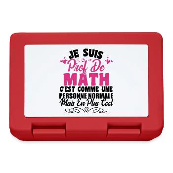 Je Suis Prof De Maths - Boîte à goûter - rouge - Devant