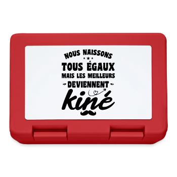 Les meilleurs deviennent kiné Citation Kiné Humour - Boîte à goûter - rouge - Devant