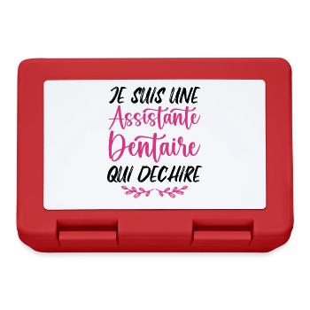 Je suis Assistante Dentaire qui Déchire - Boîte à goûter - rouge - Devant