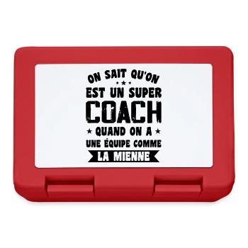 Un Super Coach Cadeau Entraîneur Sportif Humour - Boîte à goûter - rouge - Devant