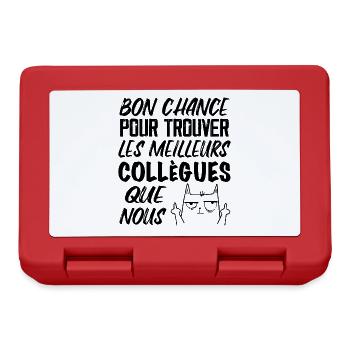 Idée Cadeau Collègue. Départ Collègues Retraite. - Boîte à goûter - rouge - Devant