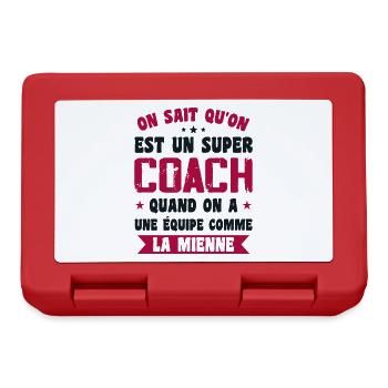 Un Super Coach Cadeau Entraîneur Sportif Humour - Boîte à goûter - rouge - Devant