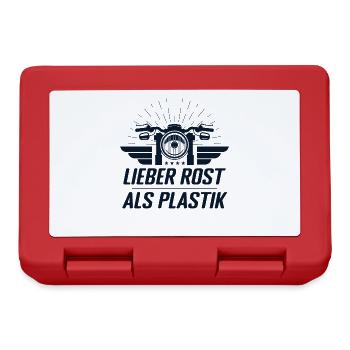 Lieber Rost als Plastik Vinatge - Brotdose - Rot - Vorne