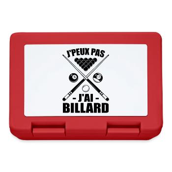 Je Peux Pas J'ai Billard - Boîte à goûter - rouge - Devant