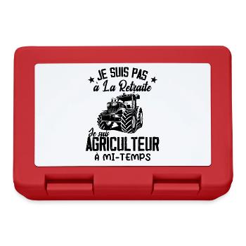 Je Suis Pas à La Retraite Je Suis Agriculteur - Boîte à goûter - rouge - Devant