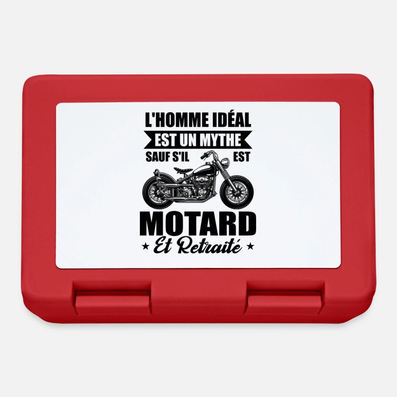 Motard Et Retraité - Boîte à goûter - rouge