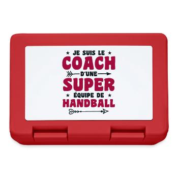 Je Suis Le Coach D'une Super Équipe De Handball - Boîte à goûter - rouge - Devant