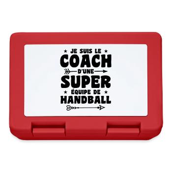 Je Suis Le Coach D'une Super Équipe De Handball - Boîte à goûter - rouge - Devant