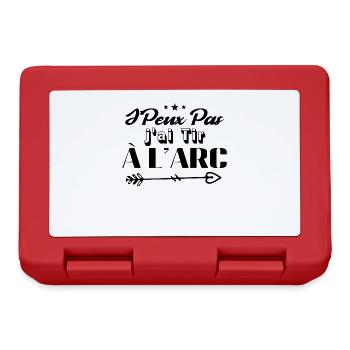 Je Peux Pas J'ai Tire à L'arc - Boîte à goûter - rouge - Devant