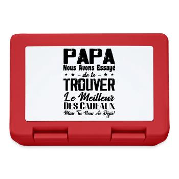 Papa Nous Avons Essayé De Te Trouver Des Cadeaux - Boîte à goûter - rouge - Devant