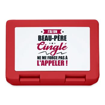 Beau-père Cinglé - Meilleur Père - Boîte à goûter - rouge - Devant