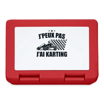 J'peux Pas J'ai Karting Cadeau - Boîte à goûter - rouge - Devant