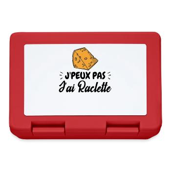 J'peux Pas J'ai Raclette - Boîte à goûter - rouge - Devant