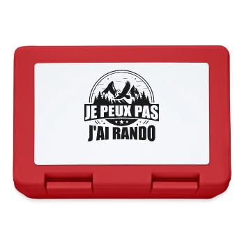 Je Peux Pas J'ai Rando - Humour Cadeau Randonneur - Boîte à goûter - rouge - Devant