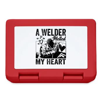 A Welder Melted My Heart Funny Design For Wife - Lunchbox - red - Front