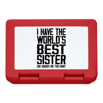 I Have The World's Best Sister Funny For Siblings - Lunchbox - red - Front