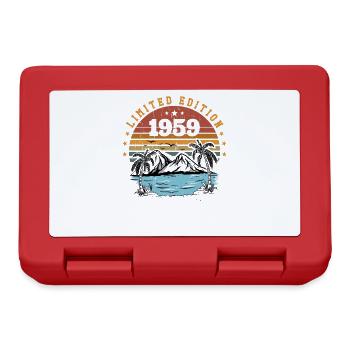 1959 Vintage Retro Geburtstagsgeschenk Jahrgang 1959 - Brotdose - Rot - Vorne