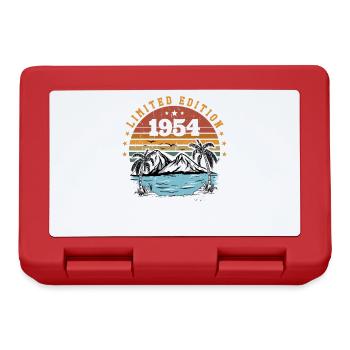 1954 Vintage Retro Geburtstagsgeschenk Geboren 1954 - Brotdose - Rot - Vorne