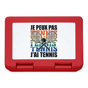 Je Peux Pas J'ai Tennis Idée Cadeau Drôle Homme - Boîte à goûter - rouge - Devant