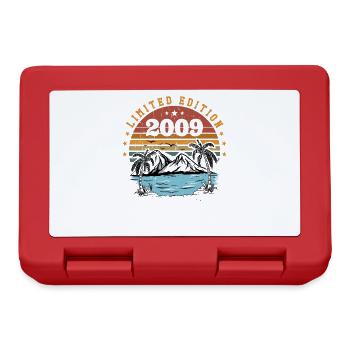2009 Vintage Retro Birthday Gift Born in 2009 - Lunchbox - red - Front
