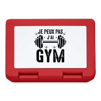 Je Peux Pas J'ai Gym Muscu Cadeau - Boîte à goûter - rouge - Devant