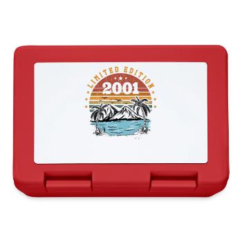 2001 Retro Vintage Geburtstagsgeschenk Geboren im Jahr 2001 - Brotdose - Rot - Vorne