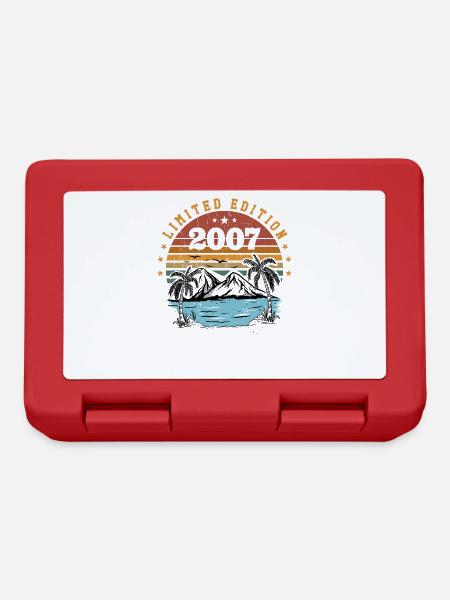 2007 Retro Vintage Geburtstagsgeschenk Geboren im Jahr 2007 - Brotdose - Rot