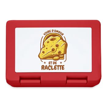 Vivre D'amour Et De Raclette Cadeau Humour Fromage - Boîte à goûter - rouge - Devant