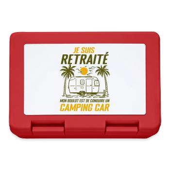 Je Suis Un Retraité Avec Un Camping Car - Boîte à goûter - rouge - Devant