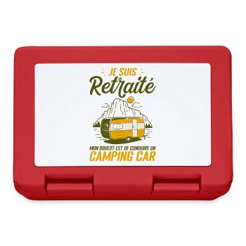 Je Suis Un Retraité Avec Un Camping Car - Boîte à goûter - rouge - Devant