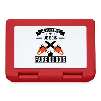 J'peux Pas Je Dois Faire Du Bois - Boîte à goûter - rouge - Devant