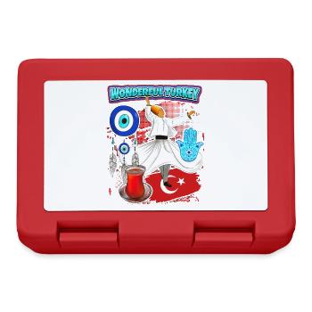 Turkey, Dervishes, Turkish Tea, Turkish Eye - Lunchbox - red - Front