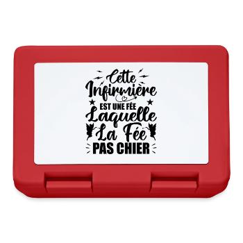 Cette Infirmière est Une Fée - Humour Infirmière - Boîte à goûter - rouge - Devant