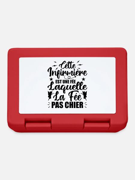Cette Infirmière est Une Fée - Humour Infirmière - Boîte à goûter - rouge