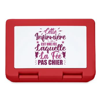 Cette Infirmière est Une Fée - Humour Infirmière - Boîte à goûter - rouge - Devant