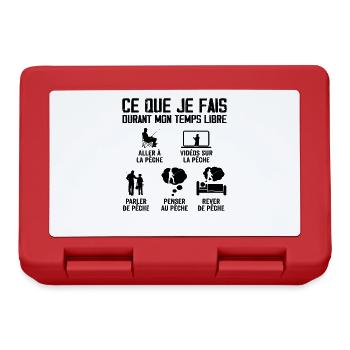 Pêcheurs humour| bonne ambiance de pêcheur - Boîte à goûter - rouge - Devant