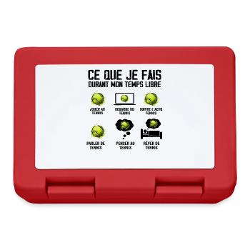 Ce que je fais Temps Libre Tennis - Boîte à goûter - rouge - Devant