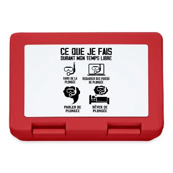 Ce Que Je Fais Durant Mon Temps Libre Plongée - Boîte à goûter - rouge - Devant