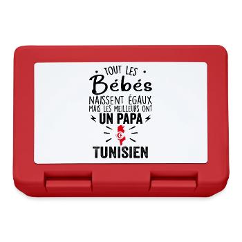 Bébés égaux meilleurs ont un papa Tunisien - Boîte à goûter - rouge - Devant