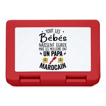 Bébés égaux Meilleurs Ont Un Papa Marocain - Boîte à goûter - rouge - Devant