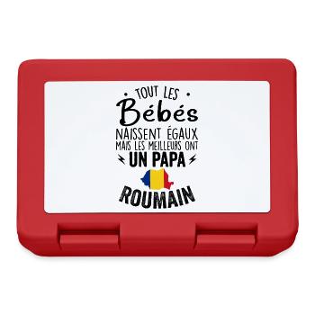 Bébés égaux meilleurs ont un papa Roumain - Boîte à goûter - rouge - Devant