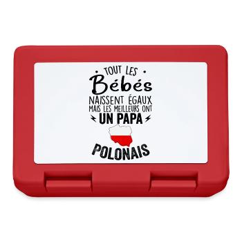 Bébés égaux meilleurs ont un papa Polonais - Boîte à goûter - rouge - Devant