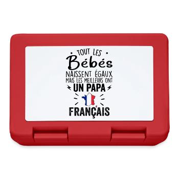 Bébés égaux meilleurs ont un papa Francais - Boîte à goûter - rouge - Devant