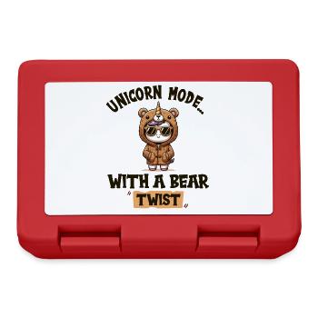 Einhorn-Mode mit Bear Touch-Einhorn-Humor - Brotdose - Rot - Vorne